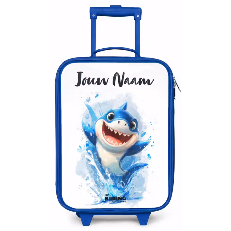 Haai - Tanden - Water Kinderkoffer - Blauw klein -zz3dotto