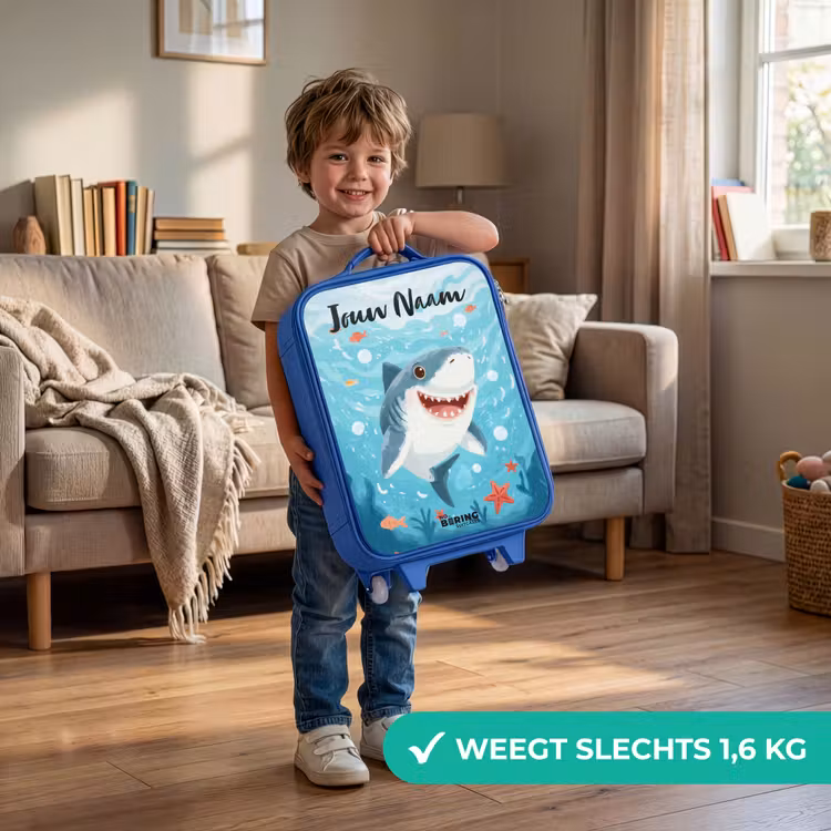 Haai - Water - Zee Kinderkoffer - Blauw klein -sfeer2_NL