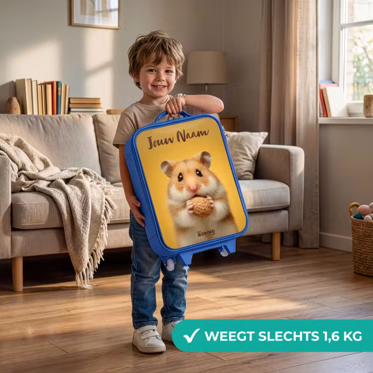 Hamster - Walnoot - Dier Kinderkoffer - Blauw klein -sfeer2_NL