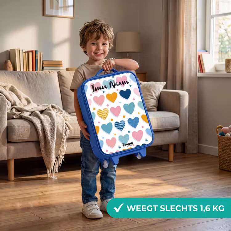 Hartjes - Pastel - Patroon Kinderkoffer - Blauw klein -sfeer2_NL