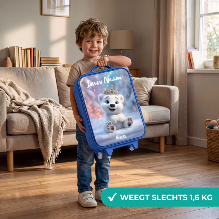 Ijsbeer - Kroon - Winter Kinderkoffer - Blauw klein -sfeer2_NL