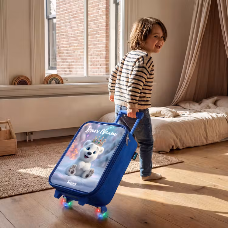 Ijsbeer - Kroon - Winter Kinderkoffer - Blauw klein -sfeer1
