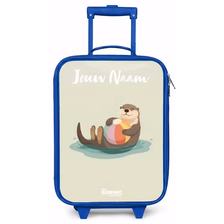 Otter - Strandbal - Water Kinderkoffer - Blauw klein -zz3dotto