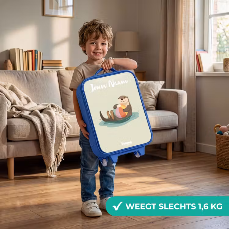 Otter - Strandbal - Water Kinderkoffer - Blauw klein -sfeer2_NL