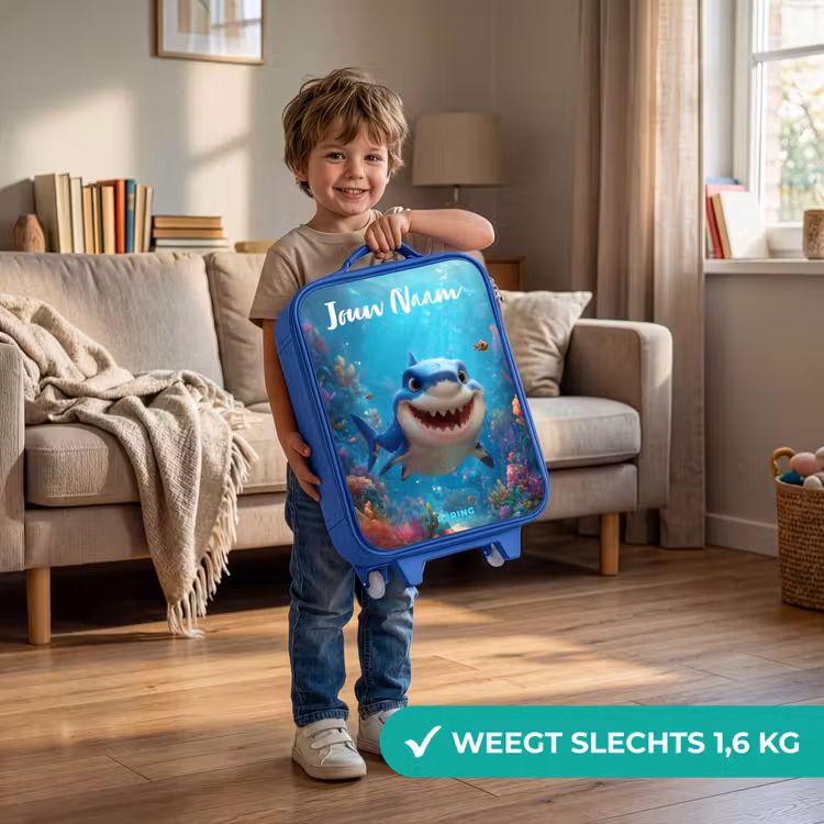 Rif - Koraal - Haai - Dier Kinderkoffer - Blauw klein -sfeer2_NL