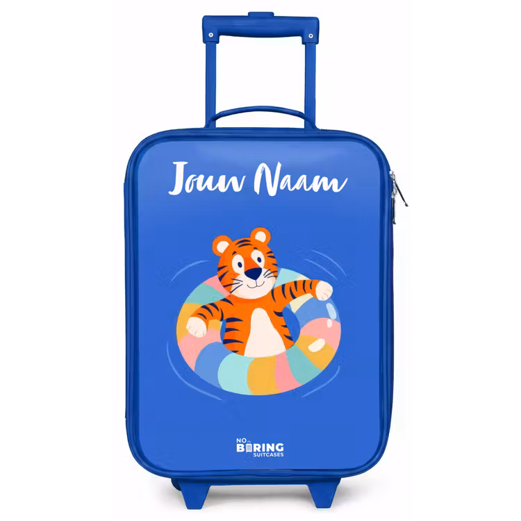 Tijger - Zwemband - Water Kinderkoffer - Blauw klein -zz3dotto