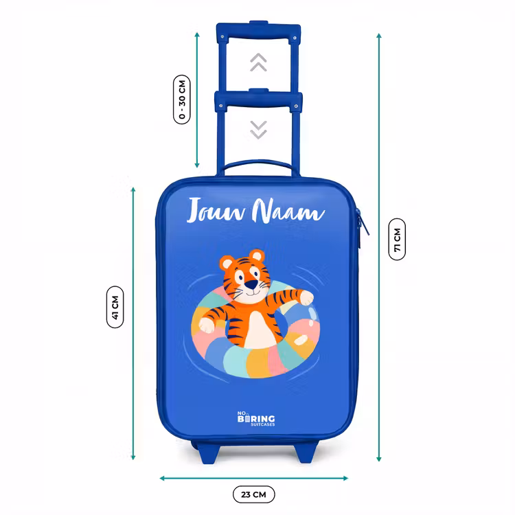 Tijger - Zwemband - Water Kinderkoffer - Blauw klein -productfoto_formaten