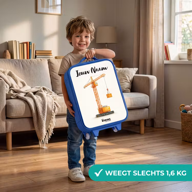 Torenkraan - Getekend - Oranje Kinderkoffer - Blauw klein -sfeer2_NL