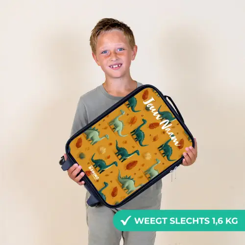 Dino - Dieren - Patroon Kinderkoffer - Zwart klein -sfeer4_NL