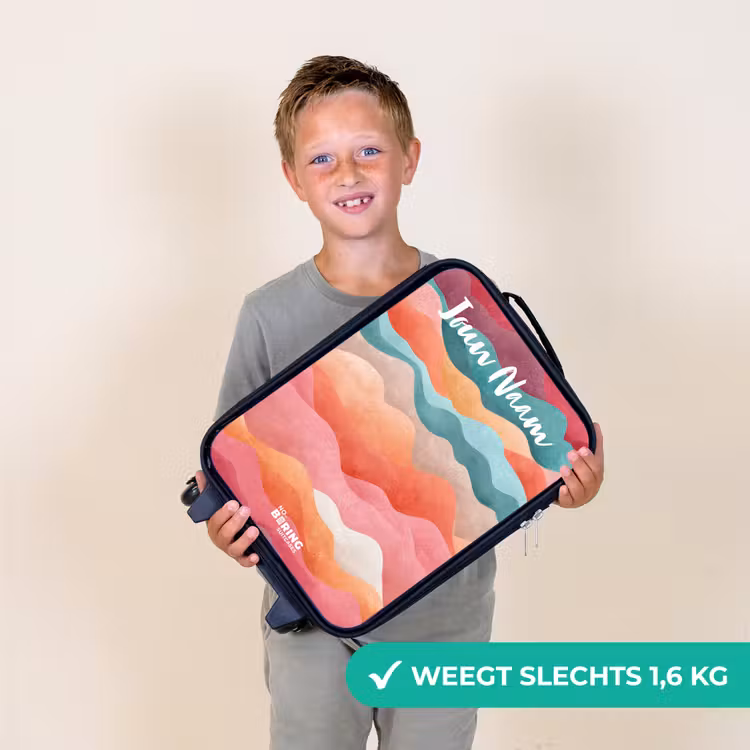 Golven - Kleurrijk - Abstract Kinderkoffer - Zwart klein -sfeer4_NL
