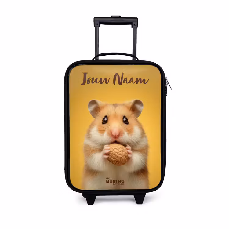 Hamster - Walnoot - Dier Kinderkoffer - Zwart klein -3d
