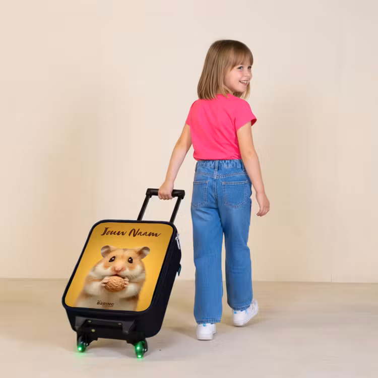 Hamster - Walnoot - Dier Kinderkoffer - Zwart klein -sfeer1