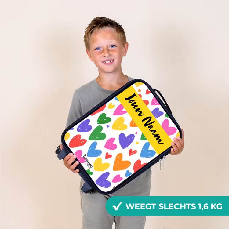 Hartjes - Patroon - Kleurrijk Kinderkoffer - Zwart klein -sfeer4_NL