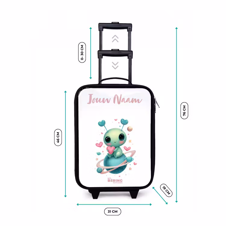 Lief buitenaards wezentje met hartje Kinderkoffer - Zwart klein -productfoto_formaten