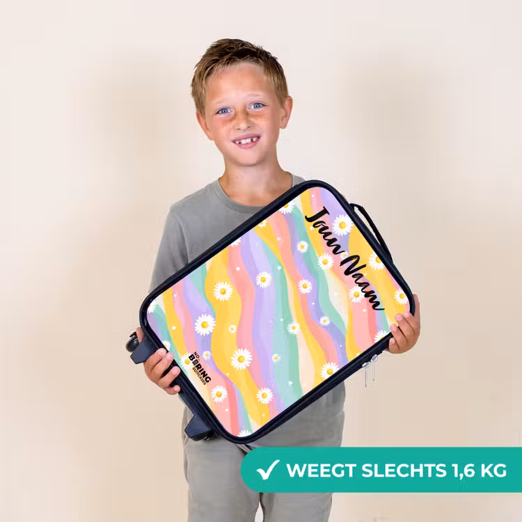Madeliefjes - Kleurrijk - Pastel Kinderkoffer - Zwart klein -sfeer4_NL