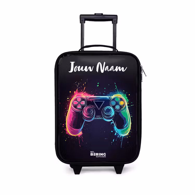 Neon - Controller - Verfspatten - Game Kinderkoffer - Zwart klein -3d