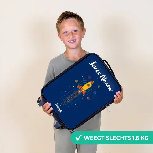 Raket - Planeten - Sterren Kinderkoffer - Zwart klein -sfeer4_NL