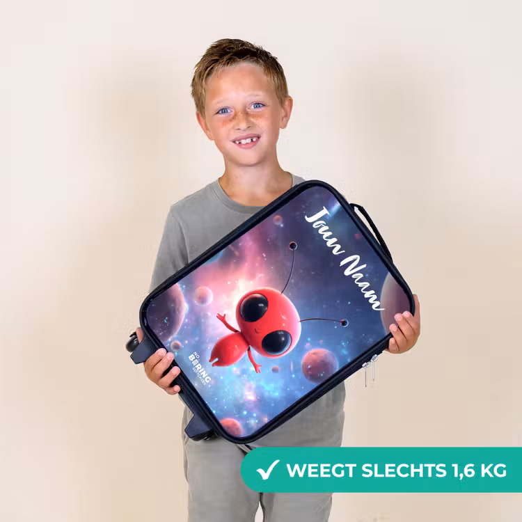 Rood Ruimtewezen in Kosmische Dans Kinderkoffer - Zwart klein -sfeer4_NL