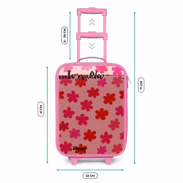 Bloemen - Patroon - Roze Kinderkoffer - Roze klein -productfoto_formaten