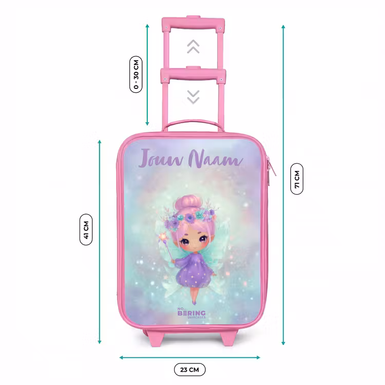 Bloemenfee in pastelglans Kinderkoffer - Roze klein -productfoto_formaten