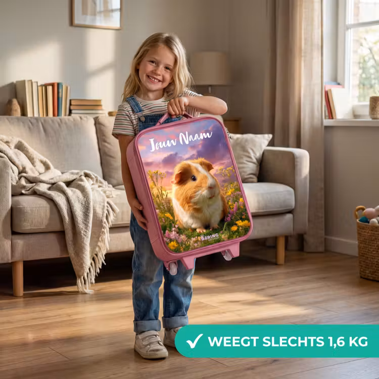 Cavia - Natuur - Dier Kinderkoffer - Roze klein -sfeer2_NL