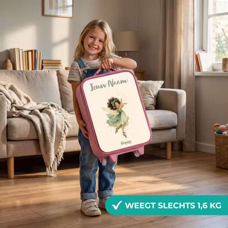 Dansende bosfee Kinderkoffer - Roze klein -sfeer2_NL