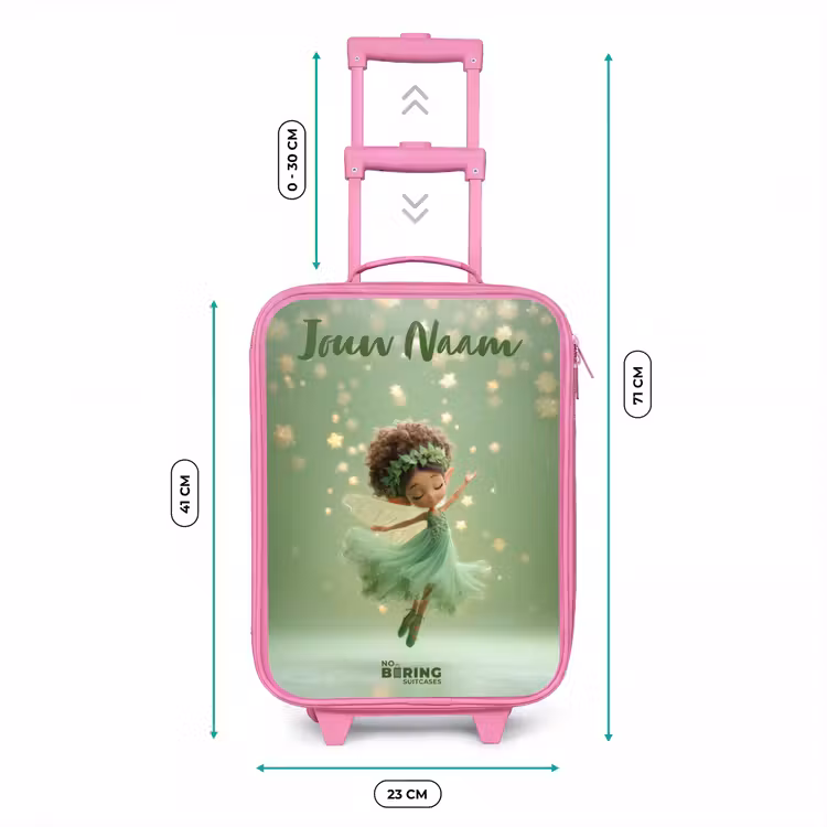 Dansende fee in groen licht Kinderkoffer - Roze klein -productfoto_formaten