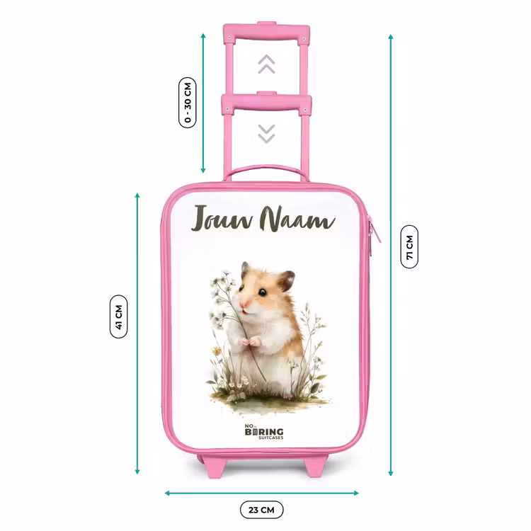 Dier - Natuur - Hamster Kinderkoffer - Roze klein -productfoto_formaten