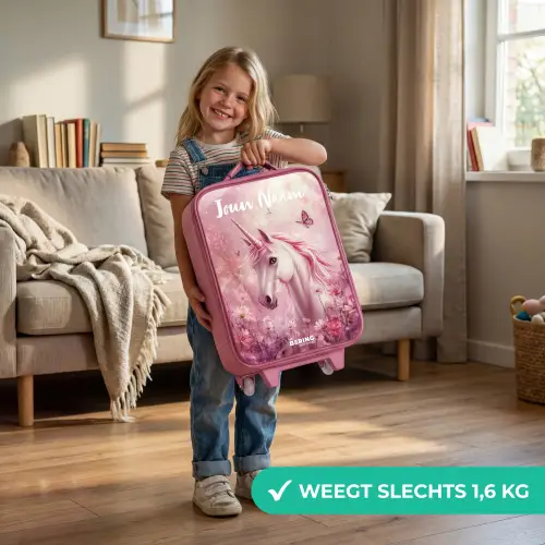 Eenhoorn - Roze - Vlinder - Bloemen Kinderkoffer - Roze klein -sfeer2_NL