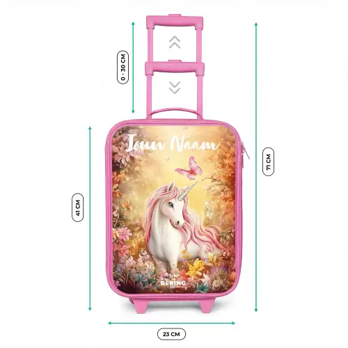 Eenhoorn - Vlinder - Roze - Manen Kinderkoffer - Roze klein -productfoto_formaten