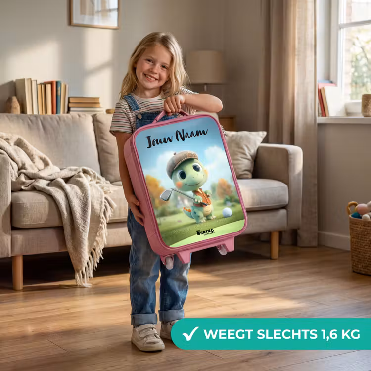 Golf - Dino - Groen Kinderkoffer - Roze klein -sfeer2_NL