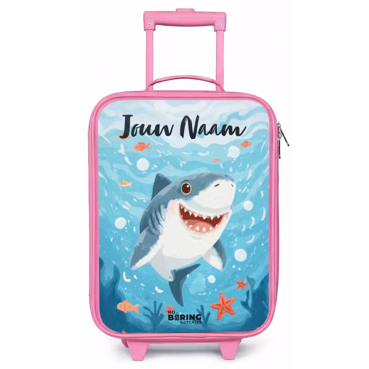 Haai - Water - Zee Kinderkoffer - Roze klein -zz3dotto