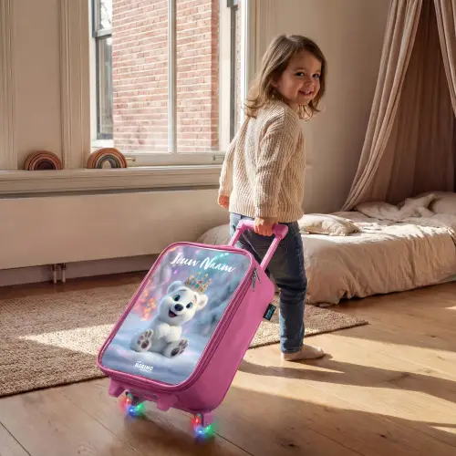 Ijsbeer - Kroon - Winter Kinderkoffer - Roze klein -sfeer1