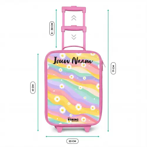Madeliefjes - Kleurrijk - Pastel Kinderkoffer - Roze klein -productfoto_formaten