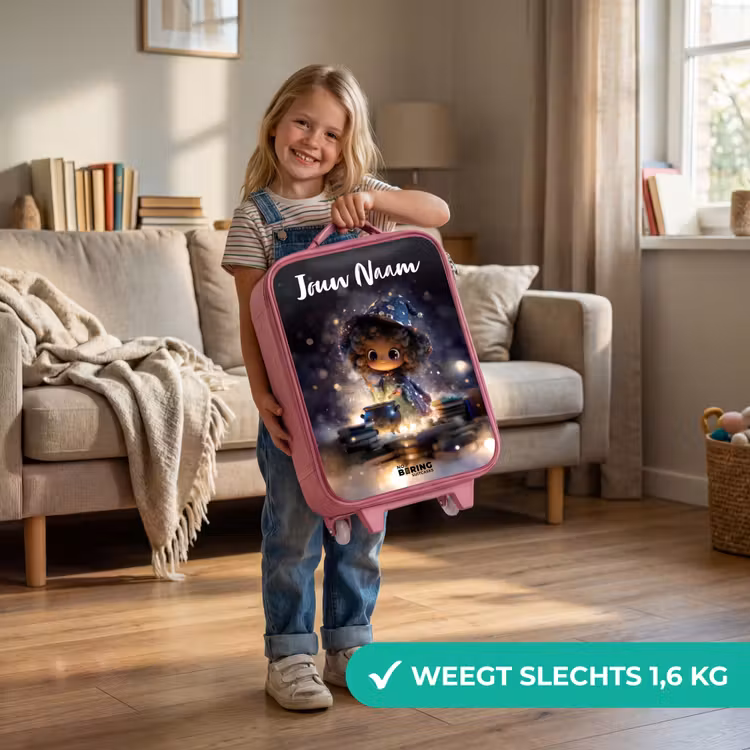 Magische Nacht vol Toverkunst Kinderkoffer - Roze klein -sfeer2_NL