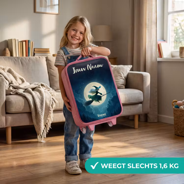 Nachtelijke Vlucht over het Woud Kinderkoffer - Roze klein -sfeer2_NL