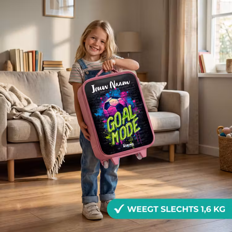 Neon - Graffiti - Voetbal - Kleurrijk Kinderkoffer - Roze klein -sfeer2_NL