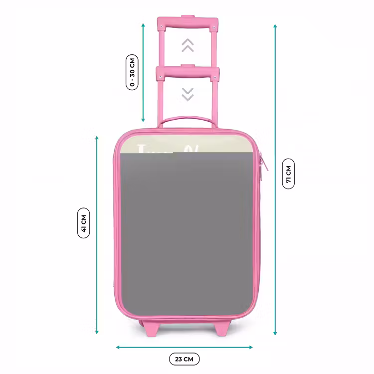 Otter - Strandbal - Water Kinderkoffer - Roze klein -productfoto_formaten