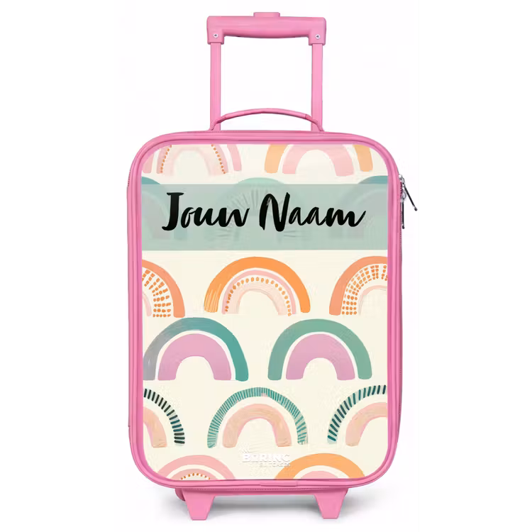 Regenboog - Pastel - Patroon Kinderkoffer - Roze klein -zz3dotto