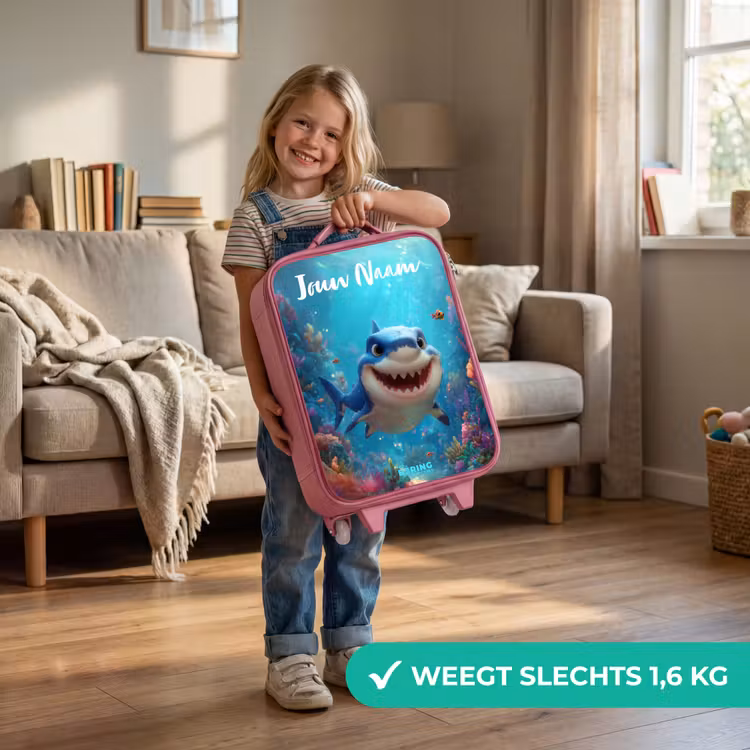 Rif - Koraal - Haai - Dier Kinderkoffer - Roze klein -sfeer2_NL
