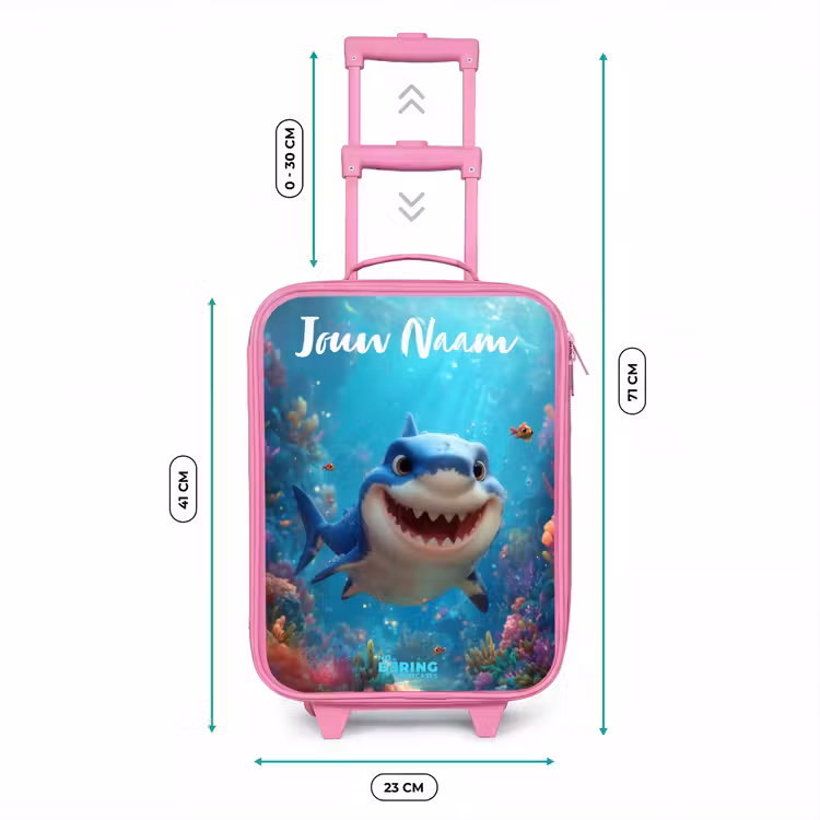 Rif - Koraal - Haai - Dier Kinderkoffer - Roze klein -productfoto_formaten