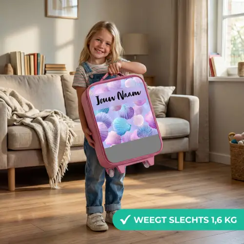 Schelpen - Paars - Blauw - Patroon Kinderkoffer - Roze klein -sfeer2_NL