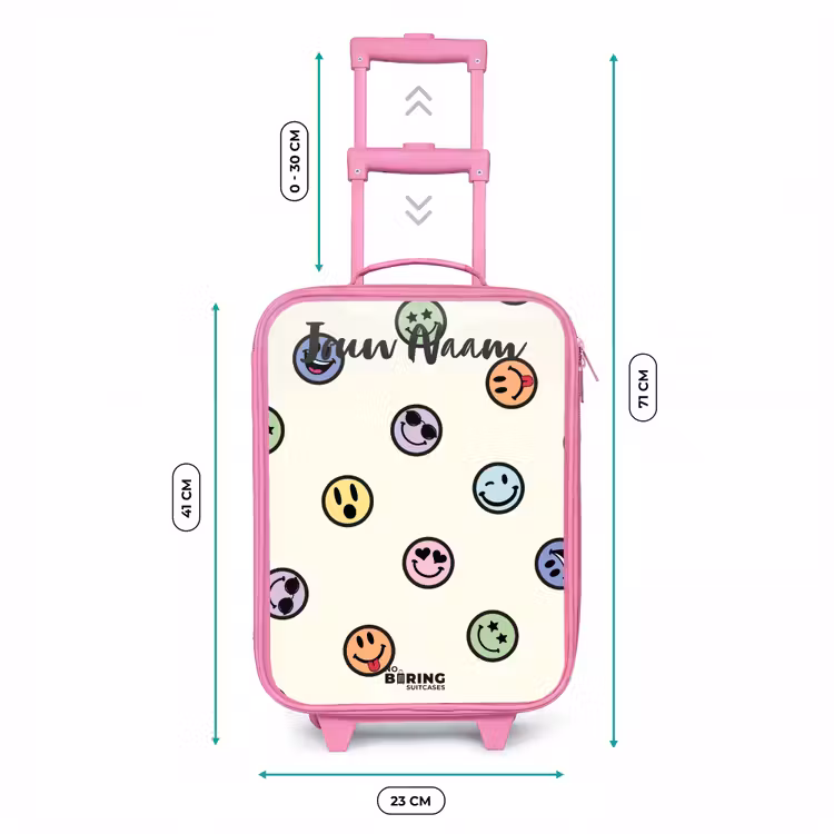 Speelse smiley-mix Kinderkoffer - Roze klein -productfoto_formaten