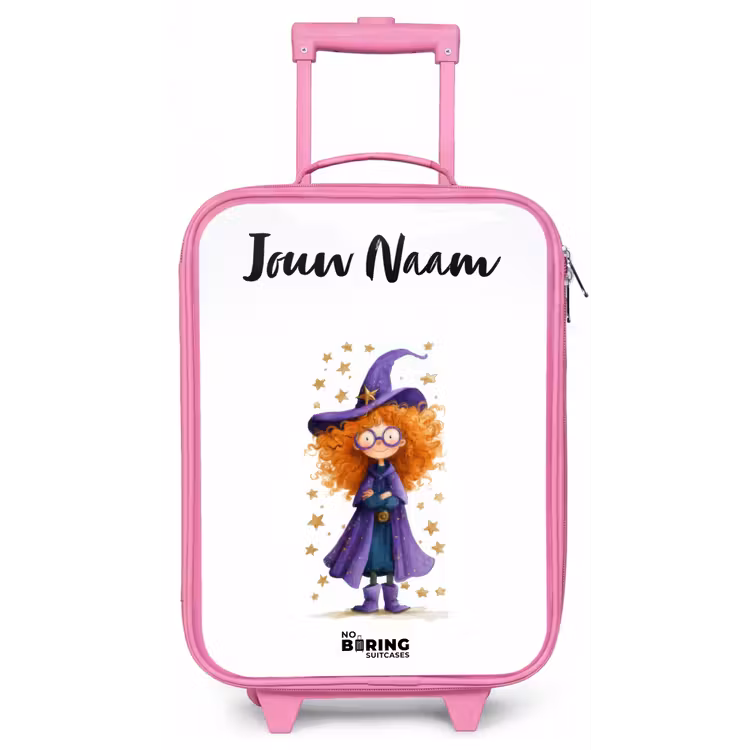 Sterrenmagie met krullen Kinderkoffer - Roze klein -zz3dotto