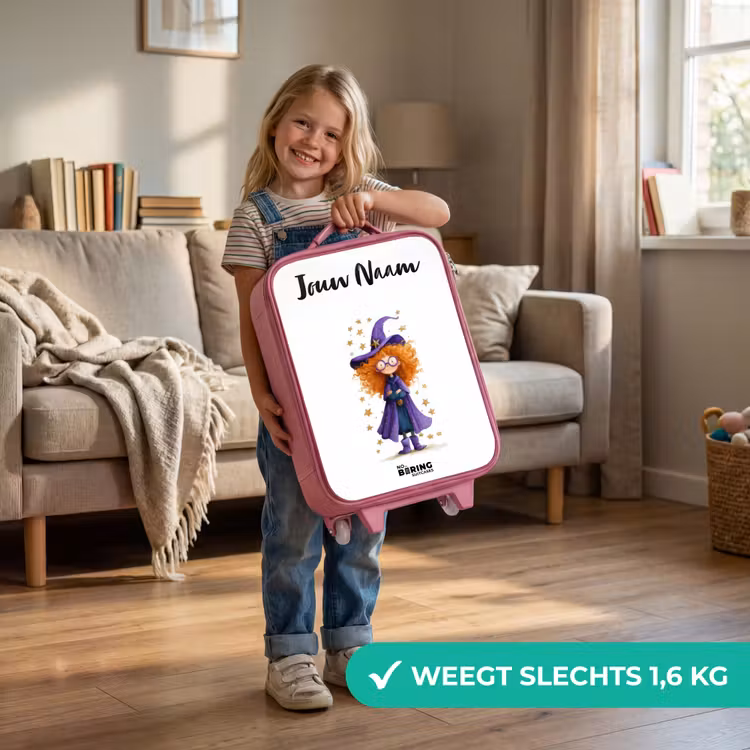 Sterrenmagie met krullen Kinderkoffer - Roze klein -sfeer2_NL