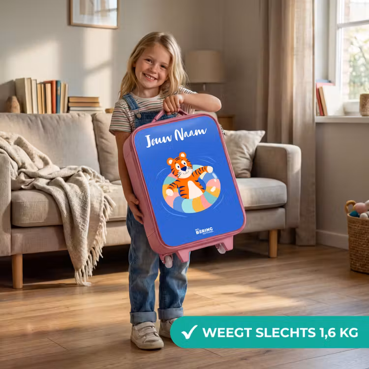 Tijger - Zwemband - Water Kinderkoffer - Roze klein -sfeer2_NL
