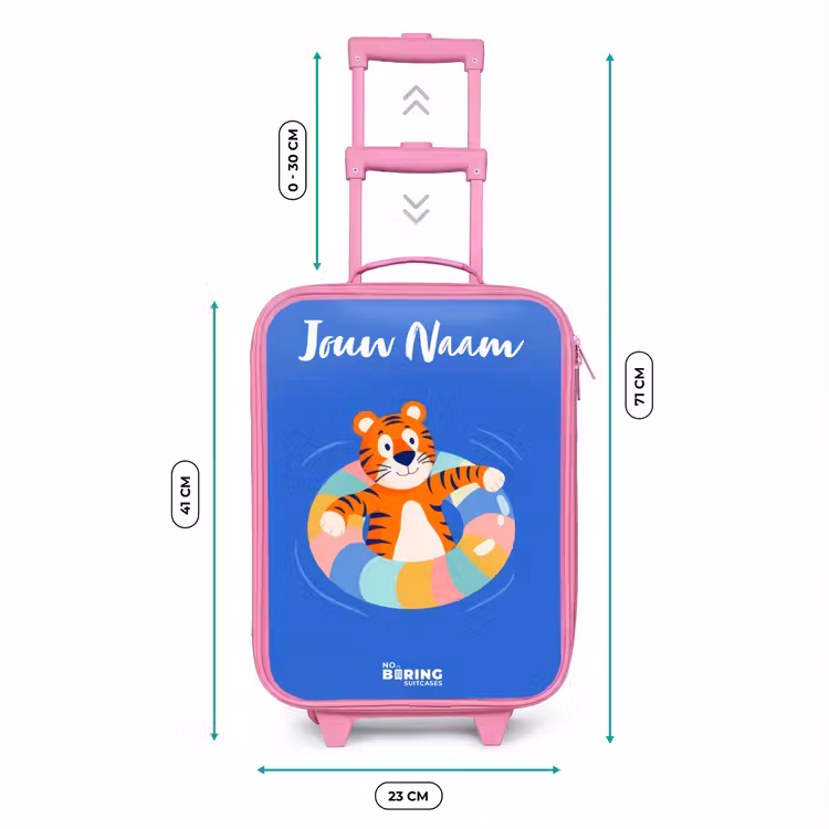 Tijger - Zwemband - Water Kinderkoffer - Roze klein -productfoto_formaten