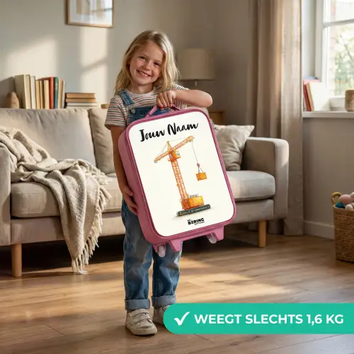 Torenkraan - Getekend - Oranje Kinderkoffer - Roze klein -sfeer2_NL