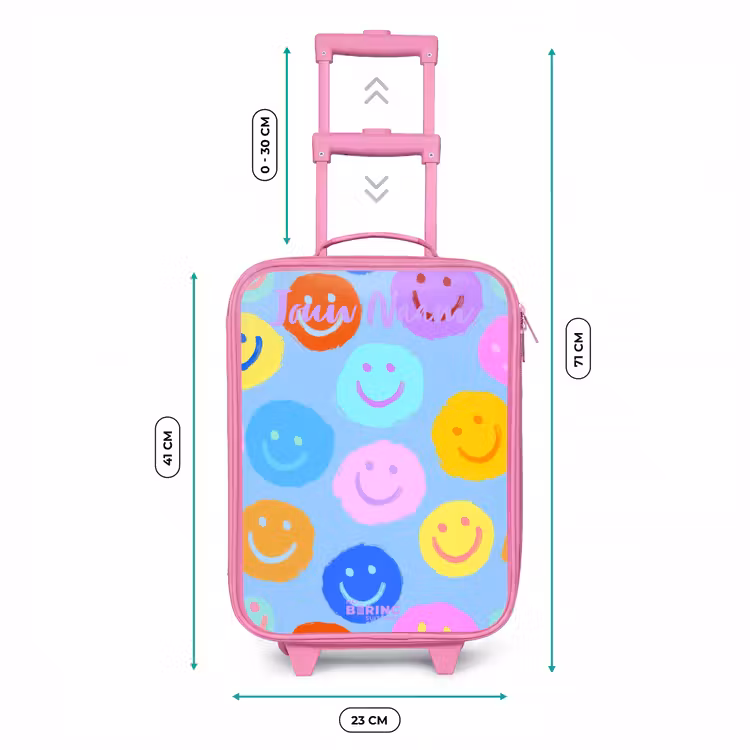 Vrolijk patroon van smileys Kinderkoffer - Roze klein -productfoto_formaten