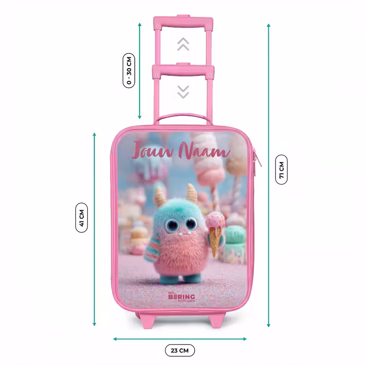 Zoet Monstersnoep Avontuur Kinderkoffer - Roze klein -productfoto_formaten